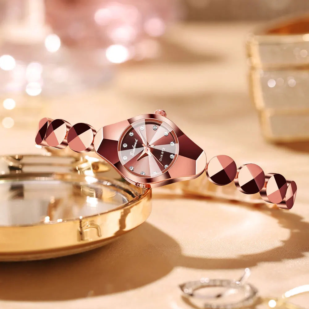 Luxury Woman Wristwatch Elegant Waterproof Alloy Steel Watch for Ladies Dress Bracelet Small Dial Quartz Women Watches Reloj