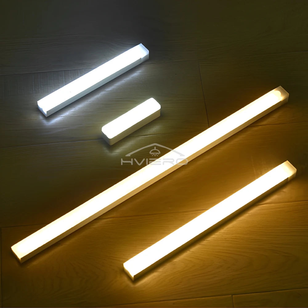 Veilleuses à détecteur de mouvement, Lampe LED sans fil Rechargeable USB Magnétique pour Armoire, Penderie, Cuisine, Couloir, Tube Détecteur, Ampoule