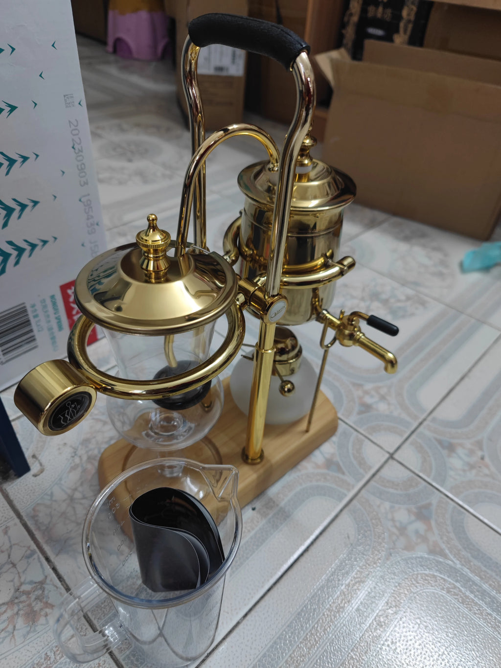Water Drop Balancing Siphon Coffee Machine Kettle Coffee Maker Syphon Vacumm Coffee Brewer Manual Coffee Brewing Appliance Set