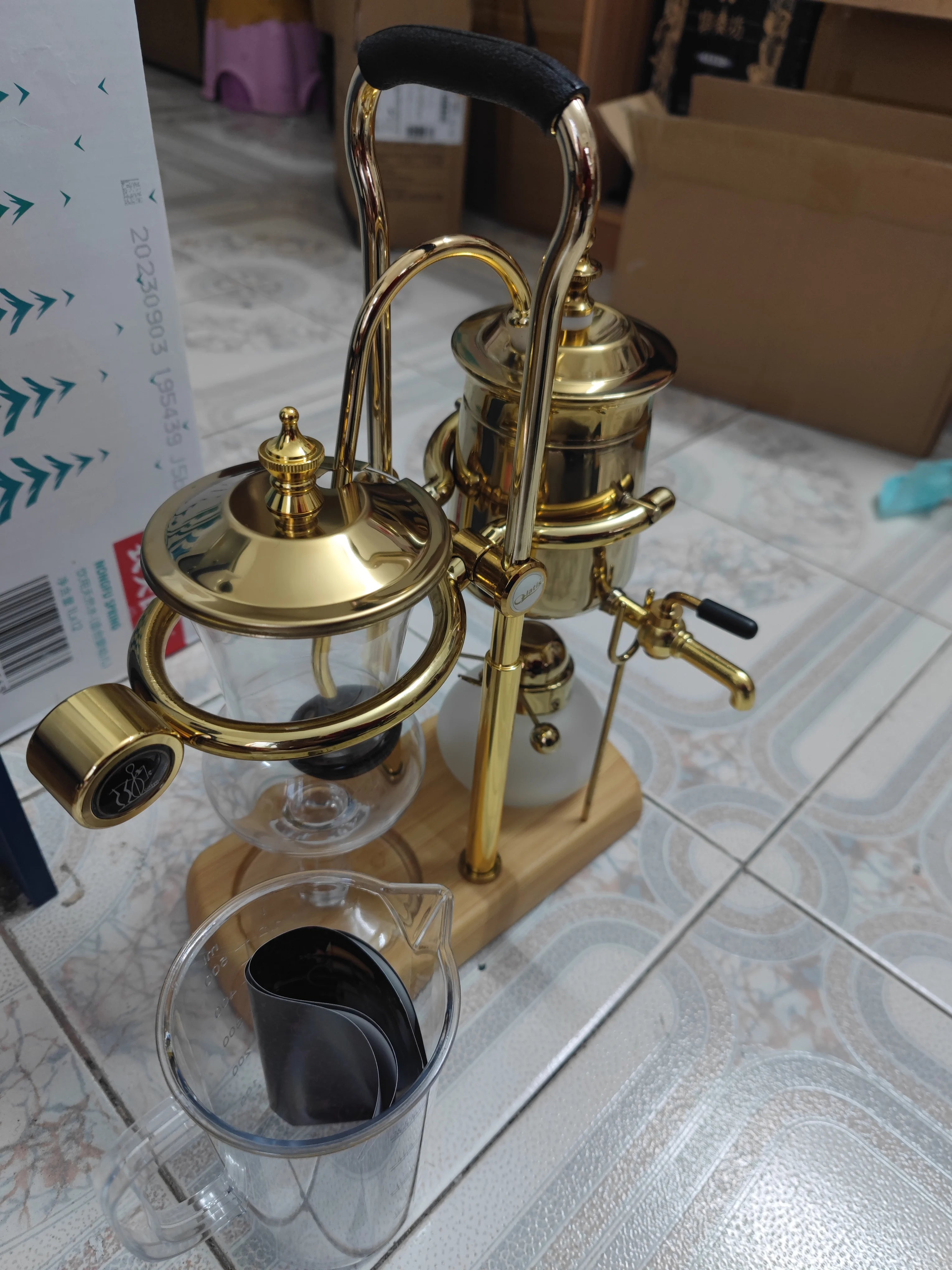 Water Drop Balancing Siphon Coffee Machine Kettle Coffee Maker Syphon Vacumm Coffee Brewer Manual Coffee Brewing Appliance Set