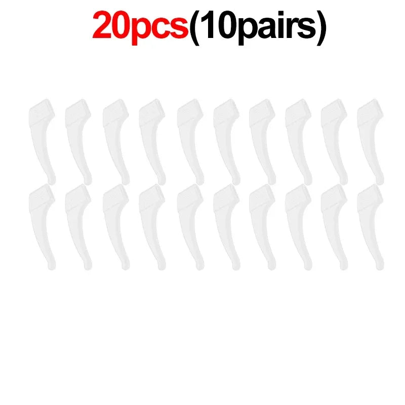 2/40pcs Silicone Ear Hook Anti-slip Glasses Leg Ear Sleeve Bracket Fastener Sunglasses Accessories Grip Anti-fall Eyewear Holder