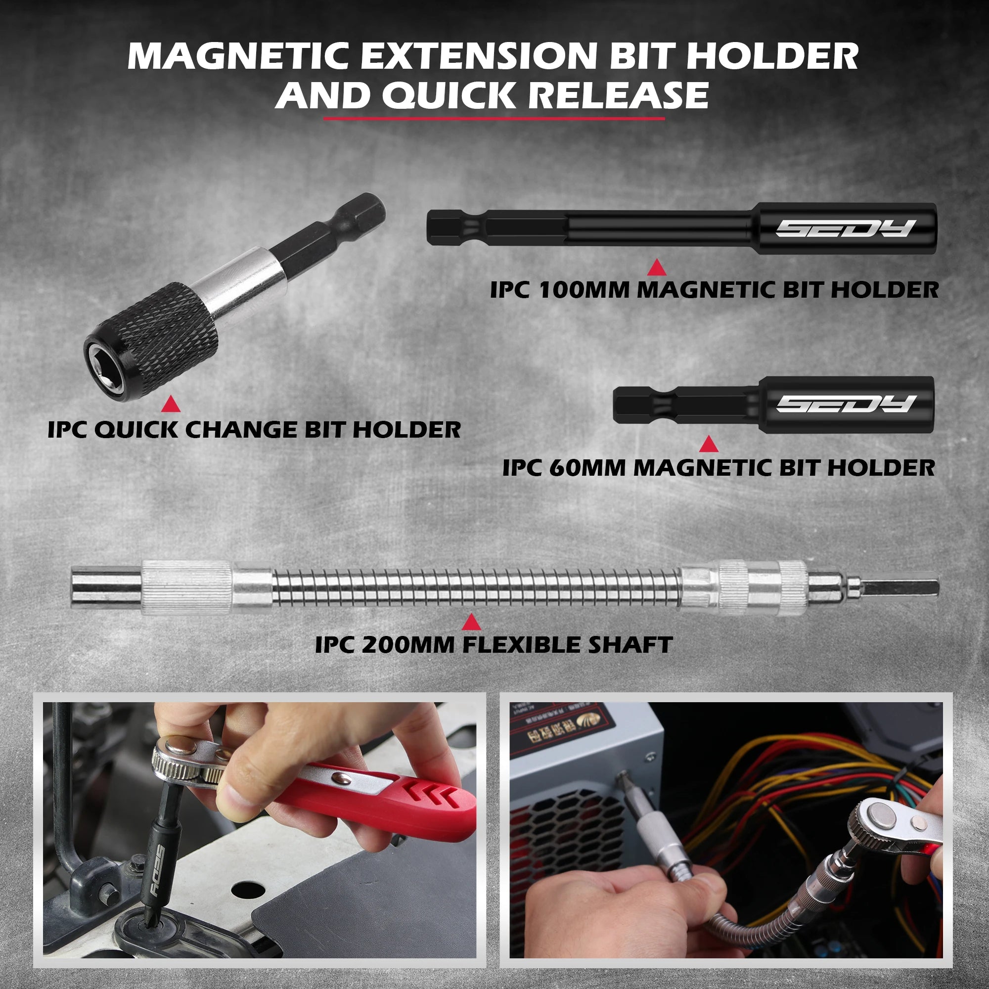 SEDY 232-Piece Ultimate Screwdriver Bit Set, Cr-V Impact Driver Bit Set Includes Security Bits,Nut Driver, Ratchet Wrench