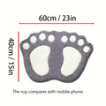 Foot Print Bath Mats Non Slip Memory Foam Bathroom Carpet Foot Shaped Rug for Toilet Floor Water Absorption Microfiber Door Mat