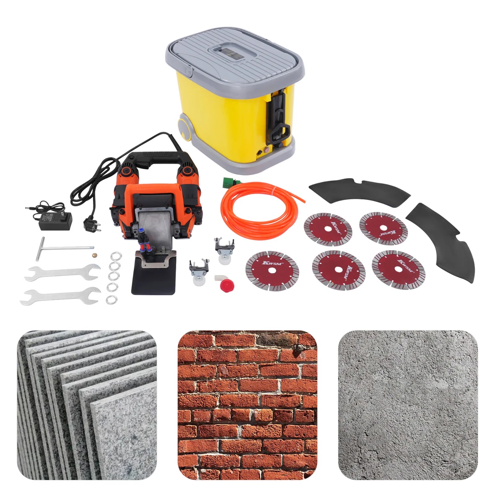 5200W Wall Chaser Concrete Cutter Electric Circular Saw Groove Construction Slotting Machine Cutting Tool