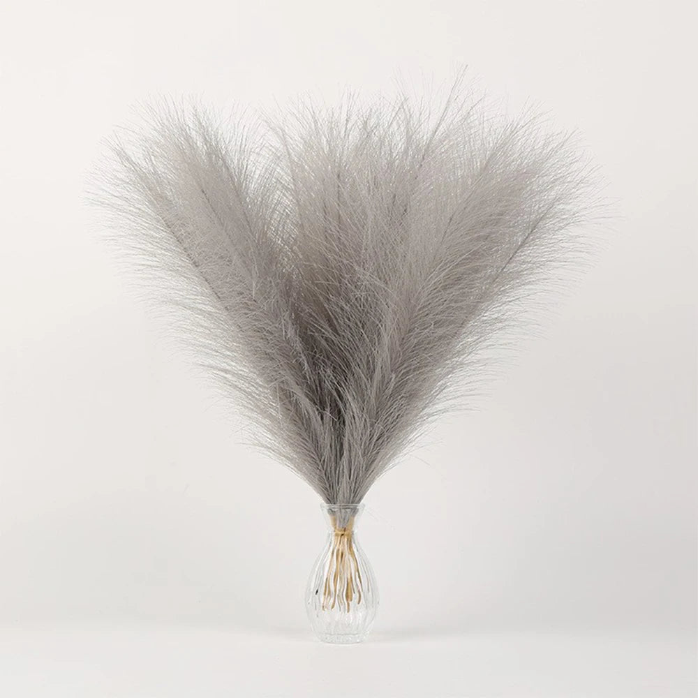 55cm 10pcs Artificial Pampas Grass Bouquet Fake Flower for Wedding Decor Garden Decoration DIY Outdoor Simulation Plant Reed