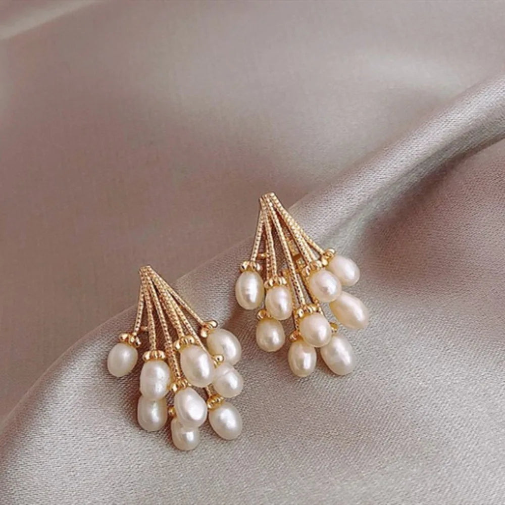 Retro Water Drop Imitation pearl Earrings For Women French Valentine's Day Anniversary Gift Wedding Party Jewelry Pendientes