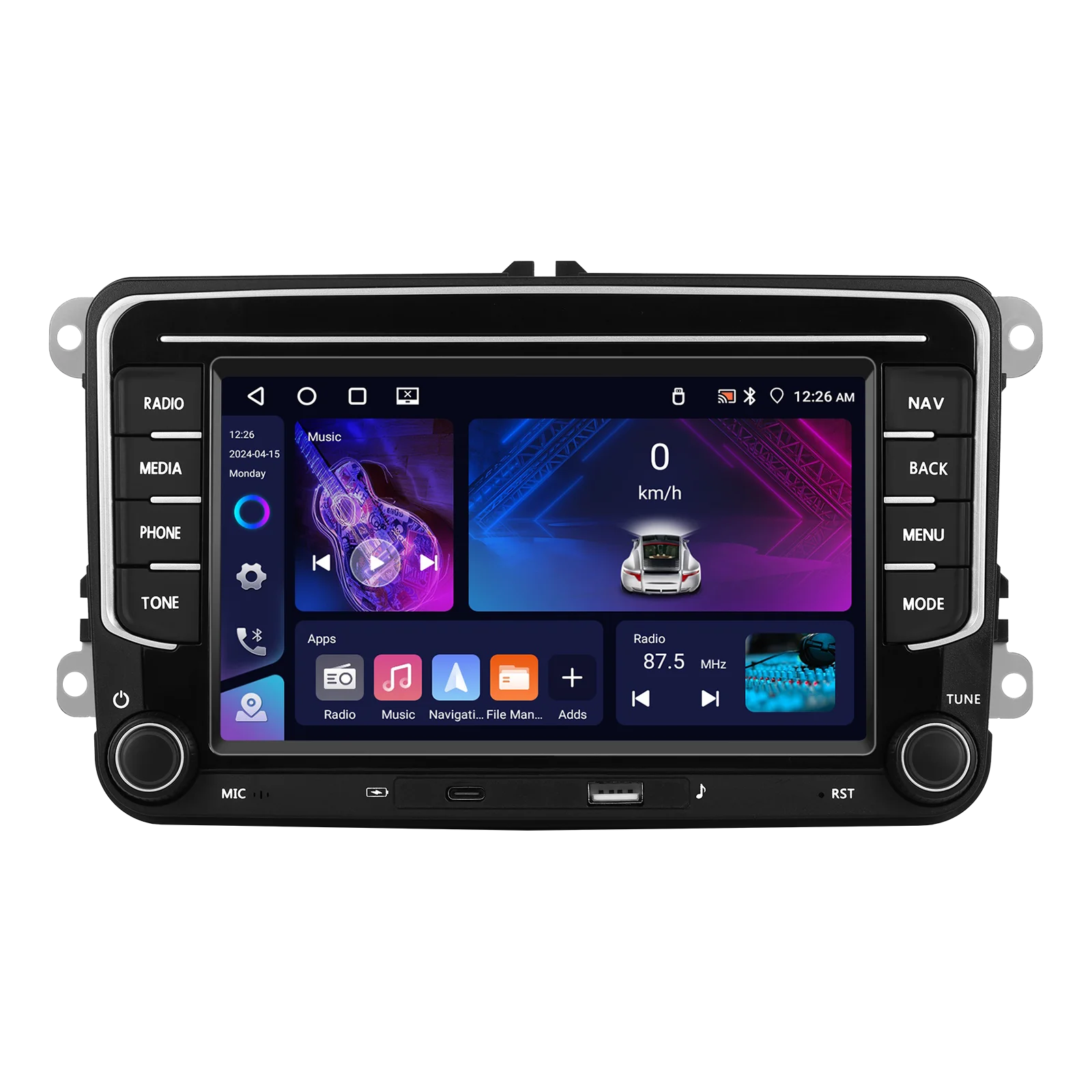 Podofo 7 "9" CarPlay Android Car Radio For Volkswagen VW Golf Passat JETTA Skoda SEAT Car Intelligent System 2din GPS Car Radio