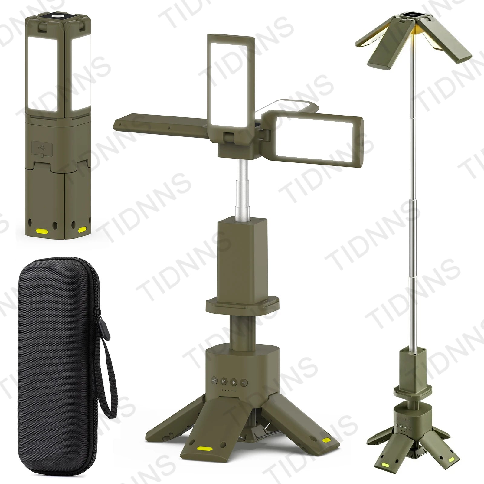 14000mAh Rechargeable Outdoor Hiking Fishing Tent Lamp Super Bright Magnetic Rotatable Telescopic LED RV Camping Lantern