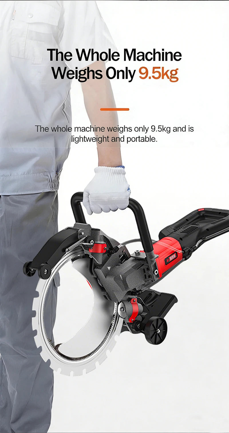 300/400/500mm Concrete Ring Saw with D-Shaped Ergonomic Handle Electric Wall Cutter for Reinforced Concrete Wet Cutting Work