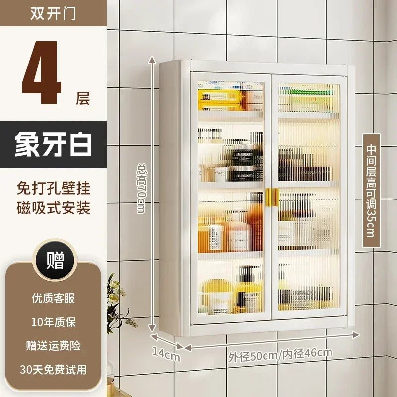 Modern Wall Mounted Bathroom Cabinet white Waterproof Storage Organizer Shelf for Toilet Vanity Bathroom home Decor Furniture