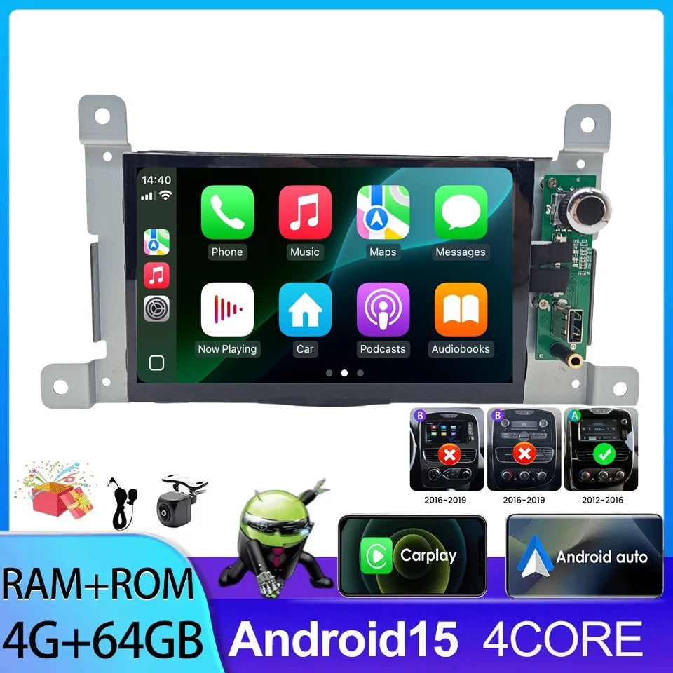 CarPlay Android Auto Car Radio for Renault Clio 4 2012-2017 GPS Intelligent Systems Stereo Multimedia Autoradio 7 inches