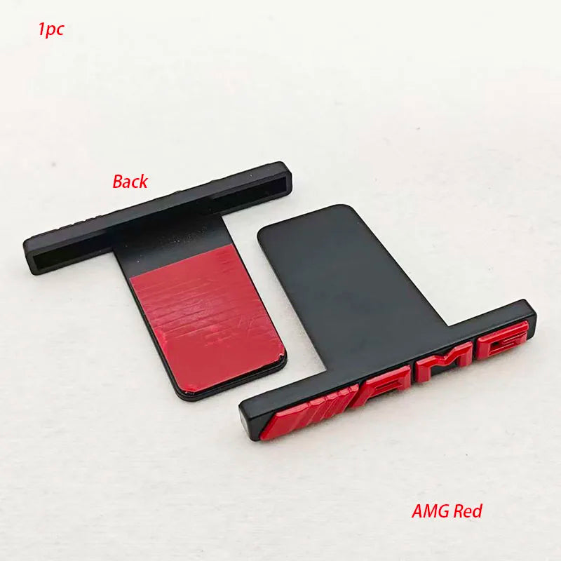 3D ABS Logo AMG Emblem Car Front Grille Badge For Mercedes Benz GLC A B C E Class W204 W205 W212 W213 GT AMG Sticker Accessories