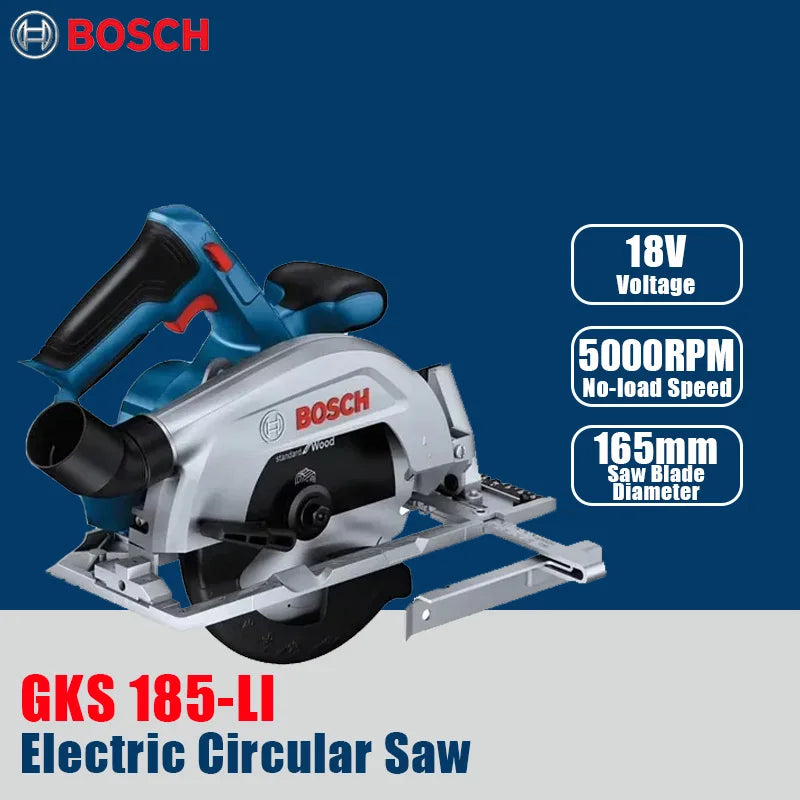 Bosch GKS 185-LI 18V Brushless Cordless Electric Circular Saw 165mm Blade Cutting Machine Woodworking Professional Power Tool
