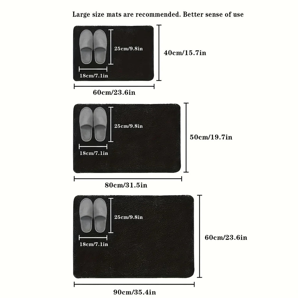 Solid color diatom mud bathroom absorbent floor mat toilet toilet stepping mat anti-slip mat home entrance mat