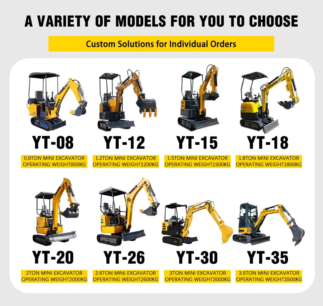 1.2 Ton Mini Excavator Epa Euro5 Small Crawler Digger Machine For Garden Mini Digger Reinforced Chassis For Home Use