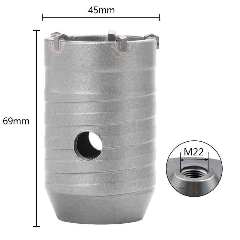 SDS Plus Wall Hole Saw Drill Bit Concrete Hole Saw Hole Cutter Concrete Cement Stone Drilling Tool 30-100mm