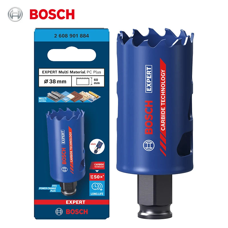 Bosch 1x Scie cloche Expert Professional pour matériaux durs, kit de démarrage pour bois et métal, diamètre 20mm-70mm