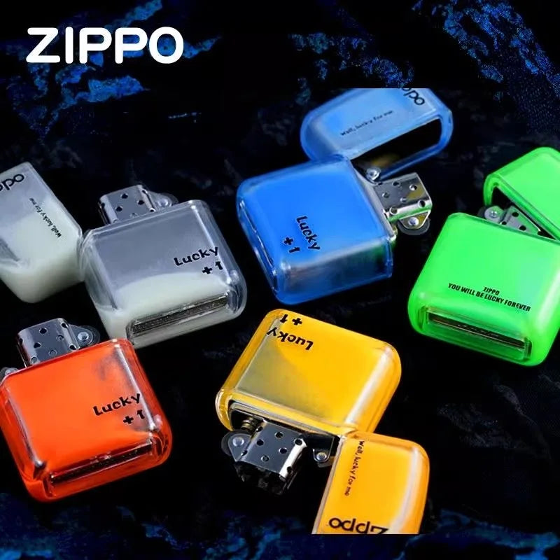 Zippo Creative Luminous Flowing Sand Oil Lighter combination, Shell Fuel Lighter unisex Windproof Collection in box