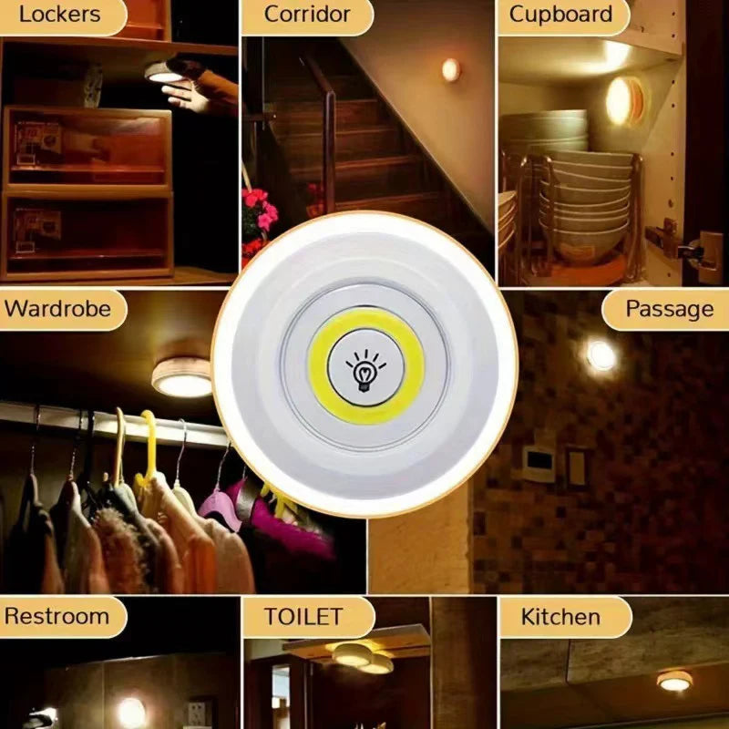 Éclairage LED Dimmable Sous Armoire avec Télécommande, Lumières LED Alimentées par Piles pour Placards, Armoires, Salle de Bain, Veilleuse