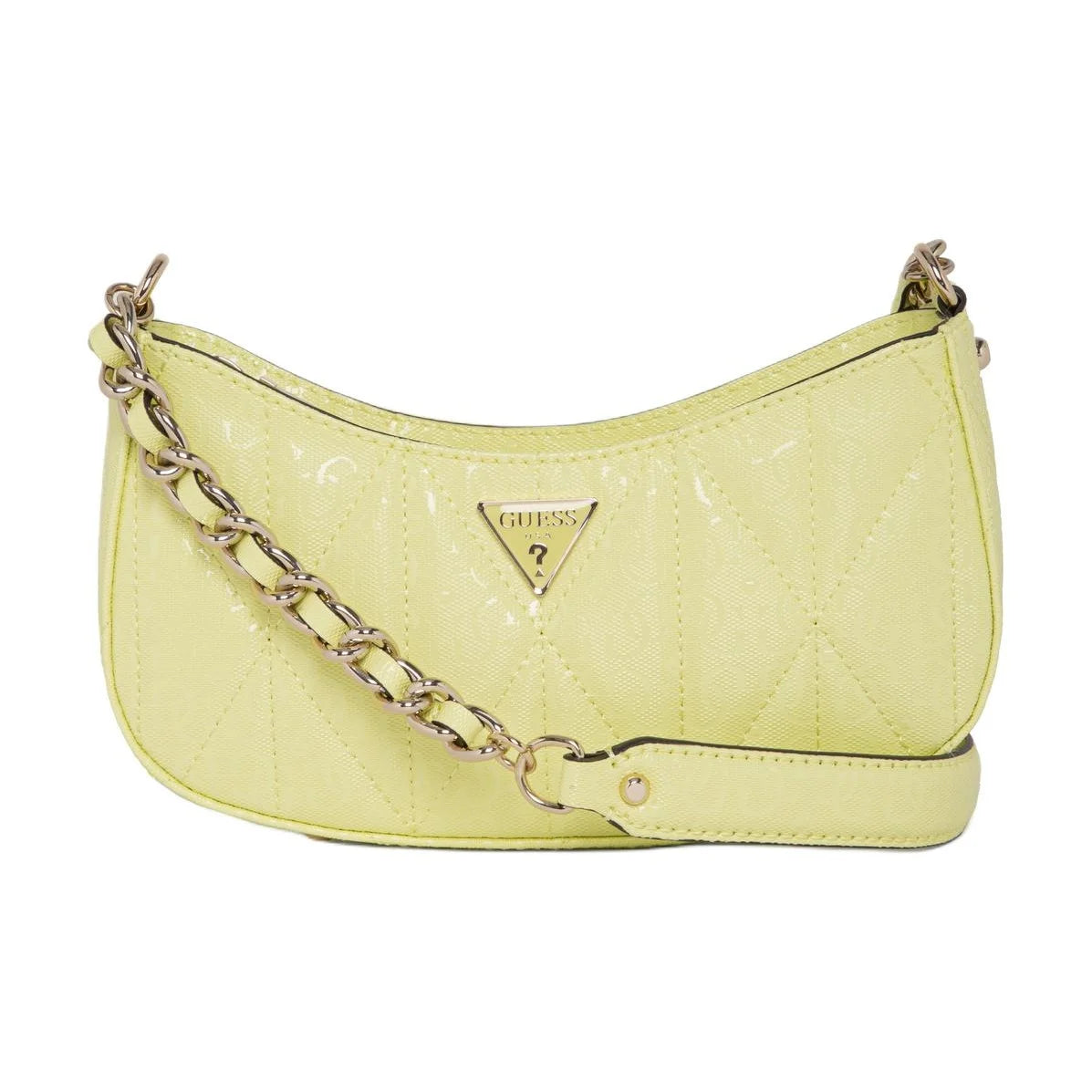 GUESS Artificial Leather Shoulder Bag Medium Women's Yellow GG966317