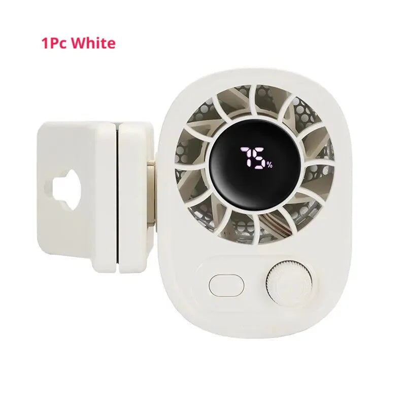 GMOX 2026 Clip-On Car Fan 360° Rotatable 100-Speed Multi-Scene Portable Fan Long Service Life Lightweight USB Rechargeable