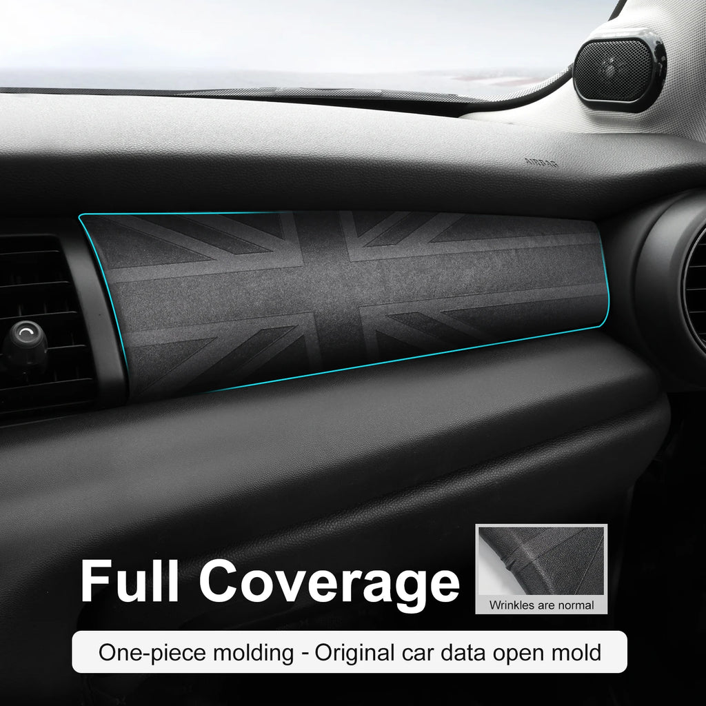 Car Dashboard Decorative Shell ABS Leather For Mini Cooper F55 F56 F57 2014-2021 Center Console Decorative Shell Car Accessories