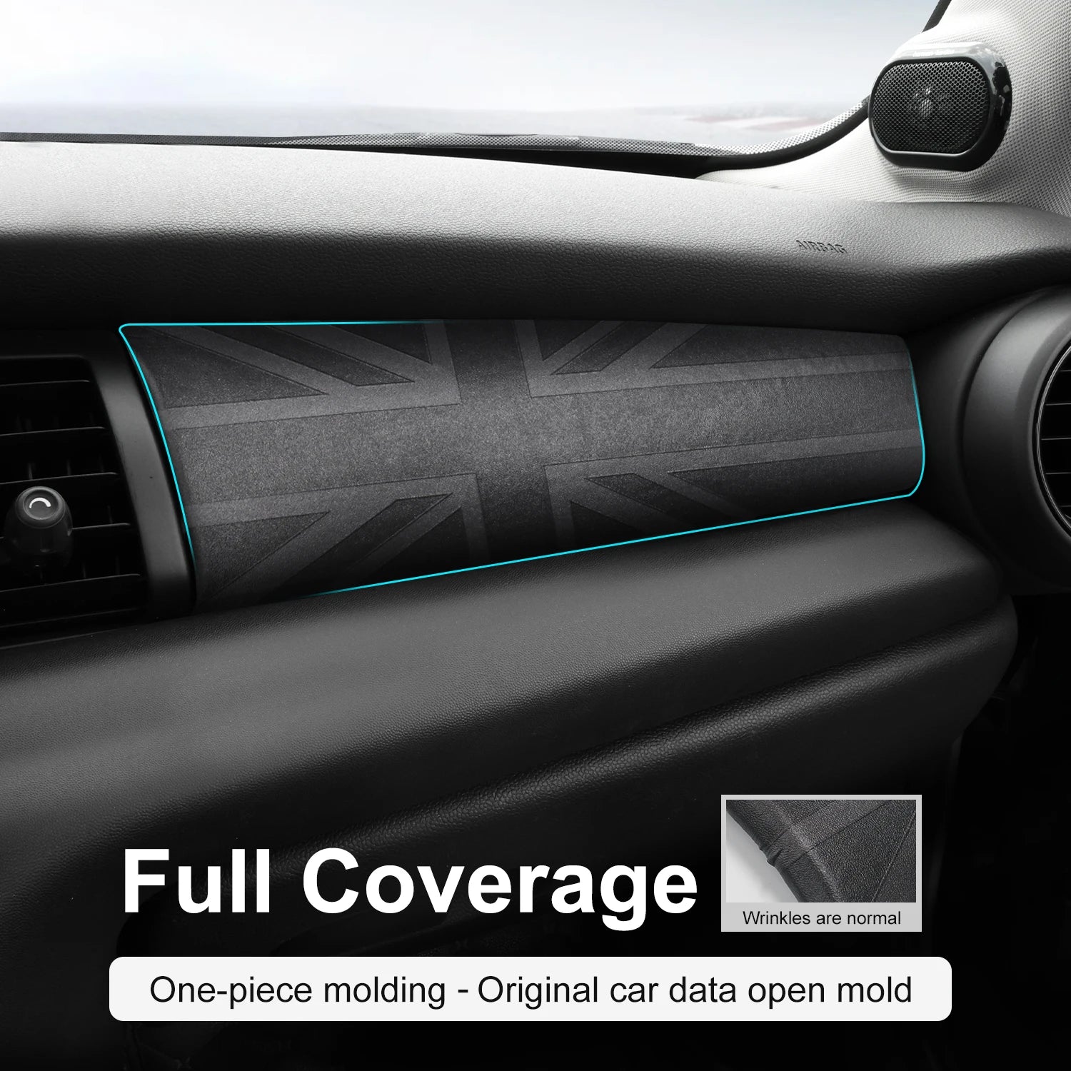 Car Dashboard Decorative Shell ABS Leather For Mini Cooper F55 F56 F57 2014-2021 Center Console Decorative Shell Car Accessories