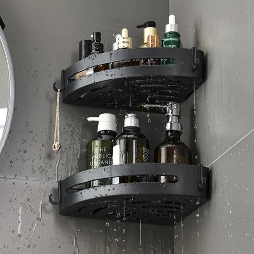 Lot de 1/2/3 étagères de douche adhésives puissantes sans perçage, rangement amélioré, imperméable, pour salle de bain, shampoing et porte-serviettes mural