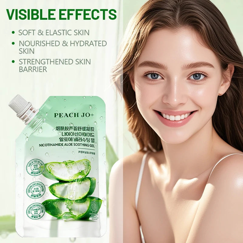 LGRAMER Aloe Vera Gel Face Cream Moisturizing Day Cream After Sun Repair Facial Essence Cream Beauty Facial Skin Care for Adults