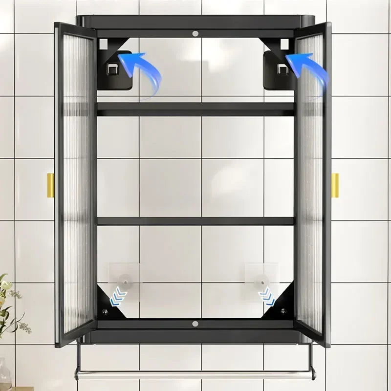 Meuble de salle de bain mural moderne blanc Armoire de rangement étanche Étagère pour toilettes Meuble-lavabo Décoration d'intérieur