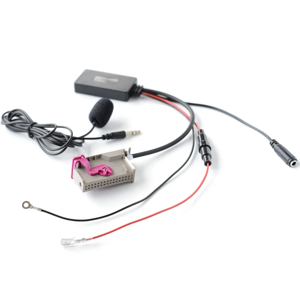 Car Bluetooth Kit Handsfree AUX-IN Audio Cable Adapter for Audi A3 A4 A6 A8 TT R8 RNS-E Navigation Plus Radio Stereo 32 Pin Port