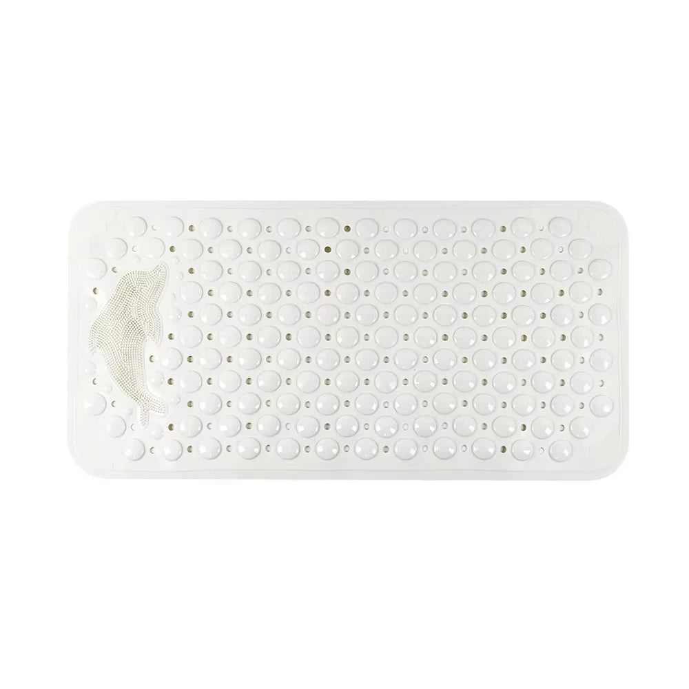1pc Dolphin Rectangular Non-Slip Mat, 35*70cm PVC Anti-skip Bath Mats for Bathroom, Massage Bathtub Mat Safe Rugs Foot Mats