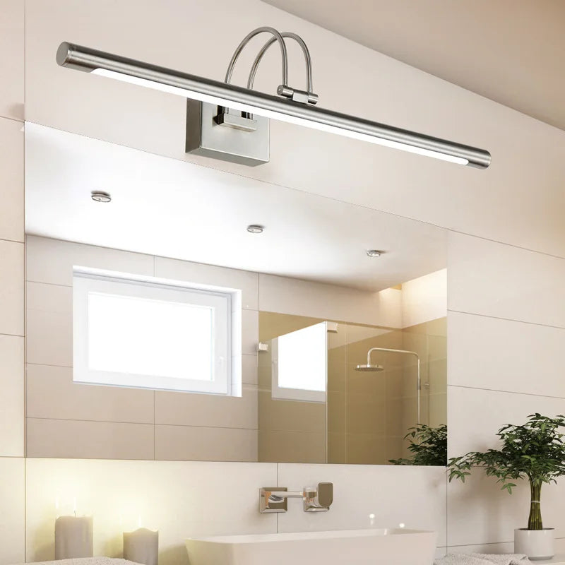 Miroir Design Rétro Applique Murale Intérieure Matériau Métal Abat-jour Acrylique Corps Plaqué Applique LED Décoration Hôtel Salle de Bain Lustres