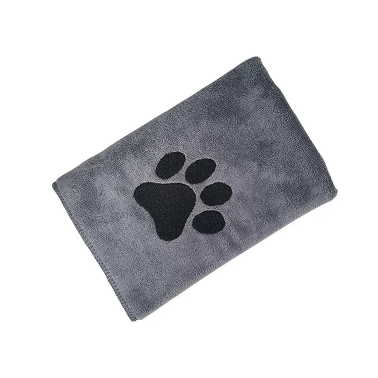 50*100cm Microfiber Pet Bath Towel Embroidered Super Soft Absorbent Cat for Dogs Grooming Supplies