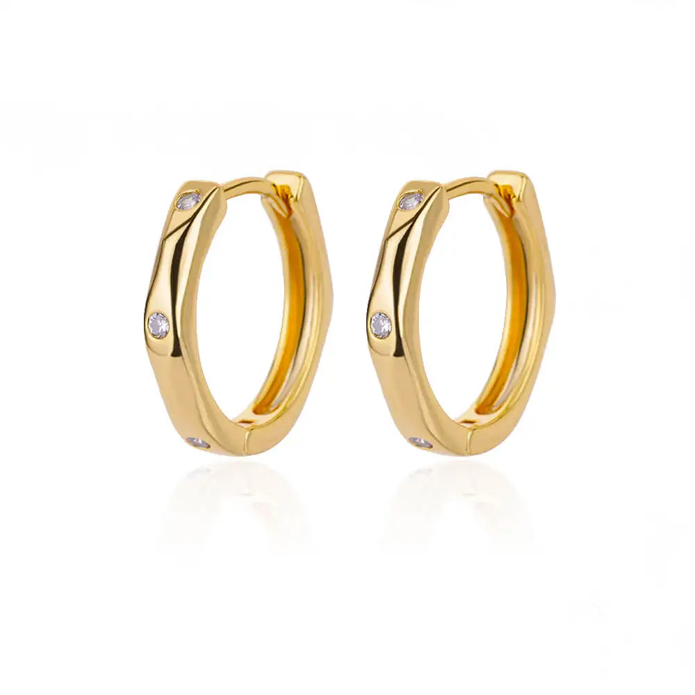Vintage Chunky Round Earrings For Women Gold Color Stainless Steel Twisted Hoop Earring Statement Wedding Christmas Jewelry Gift
