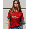 Women Men's Morocco Flag Soccer Fan T-Shirt Crewneck Short Sleeve Breathable Quick Dry Streetwear Casual Football Shirt Tops