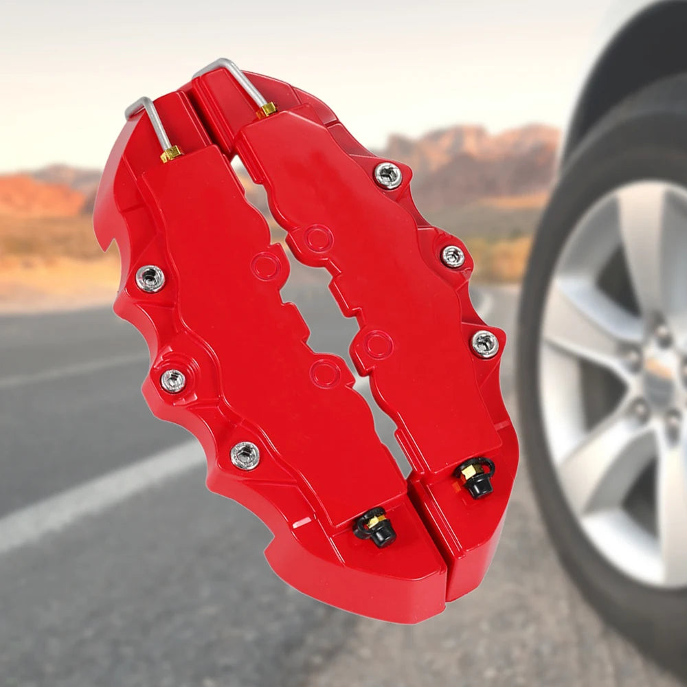 2pcs Car Tire Wheel Hub Disc Brake Caliper Cover Car Disc Brake Caliper Covers Modification for 14-18inch Front Rear Wheel Hub