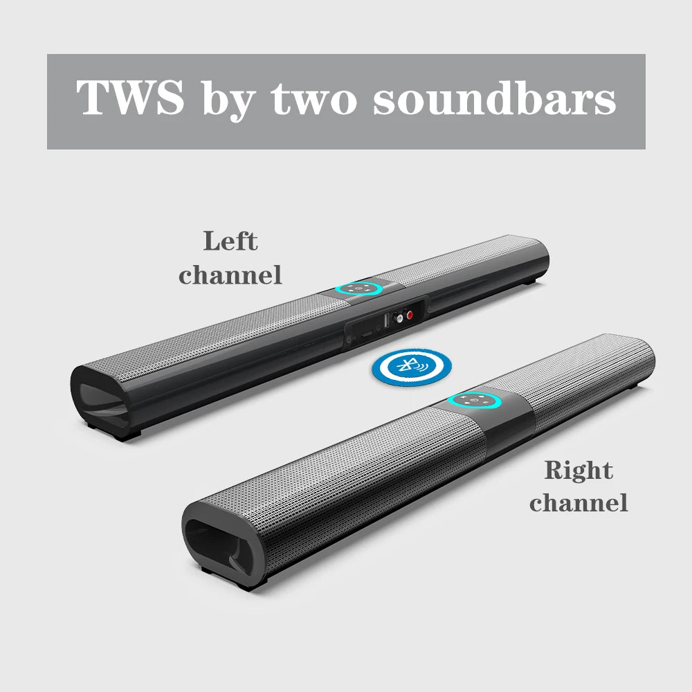 Système d'enceintes barre de son Bluetooth sans fil, haut-parleur super puissant, filaire, sans fil, stéréo surround, Home Cinéma, TV, projecteur
