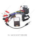 Adaptateur de câble d'alimentation Android 16 broches pour autoradio avec boîtier Canbus pour Audi A3 A4 A6 TT 2002-2008, faisceau de câblage d'alimentation, fil de radio