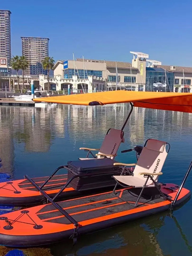 Catamaran Paddleboard Electric Powered Inflatable Double SUP Kayak Leisure Fishing Pontoon Portable Inflatable Water Bikes