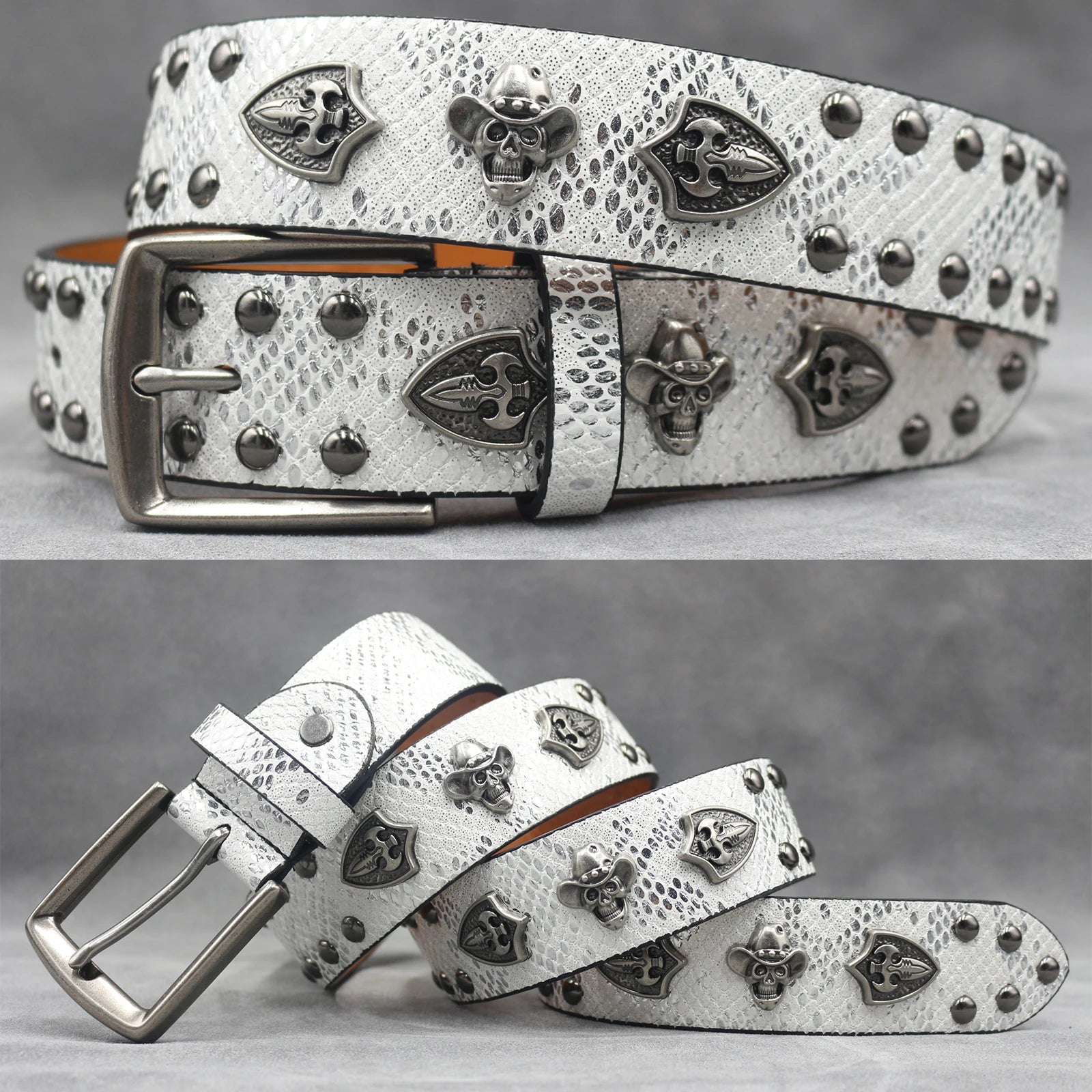 Rivet PU  Leather men's belt Fashion alloy belts Buckle luxury brand jeans belts for men business belt female belt