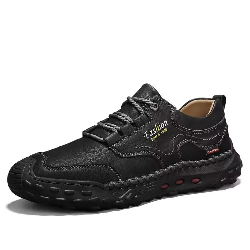 New Genuine Leather Mens Casual Shoes Fashion Lace Up Business Oxford Shoes for Men Outdoor Walking Sport Shoes Tennis Masculino