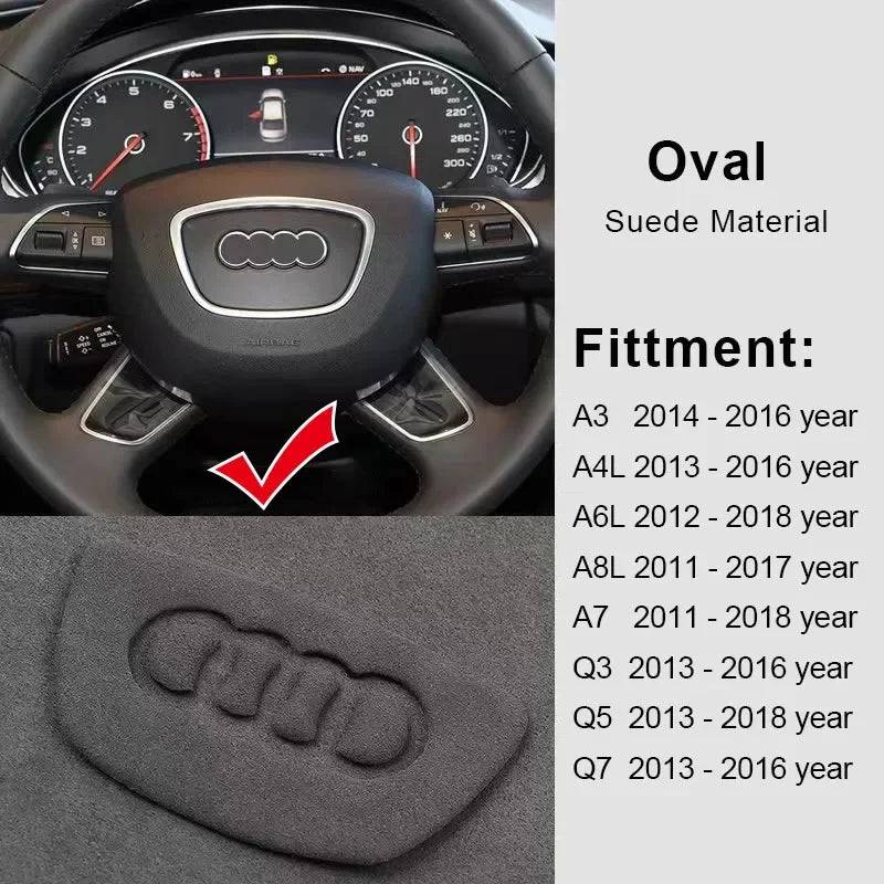 Audi Suede Steering Wheel Sticker