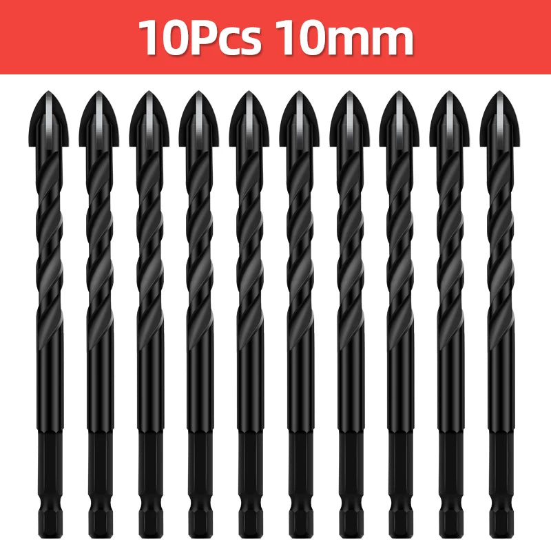 TOOLEYE Cross Hex Drill Bit Set