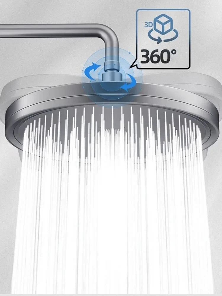 NOUVEAU Pommeau de douche 6 modes à haute pression pour salle de bain, Têtes de douche de pluie, Accessoires de robinet de douche Gris anthracite/Noir/Argent