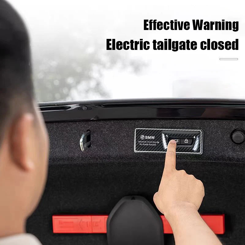 BMW Car Trunk Warning Sticker Electric Tailgate Lifting Cover For BMW M E46 E90 E60 F30 F10 E39 E36 F20 G30 G20 E87 E92 E91 E30