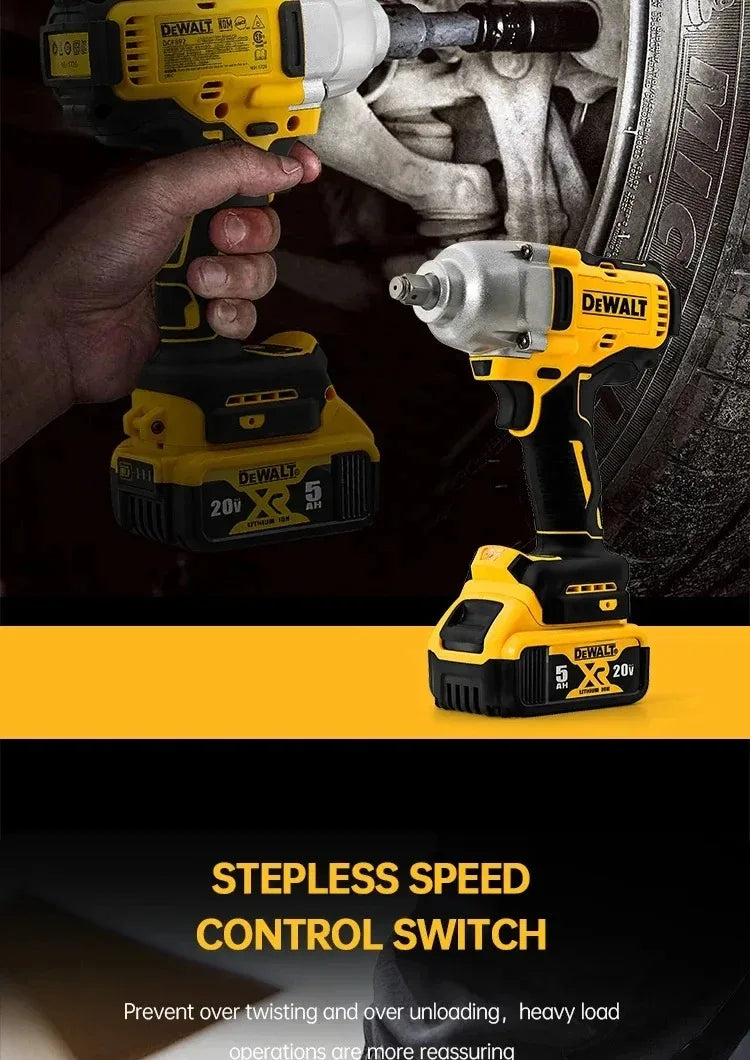 Dewalt DCF892 High Torque Brushless Impact Wrench Wireless Electric Tool 20V Battery Cordless Power for Home Improvement