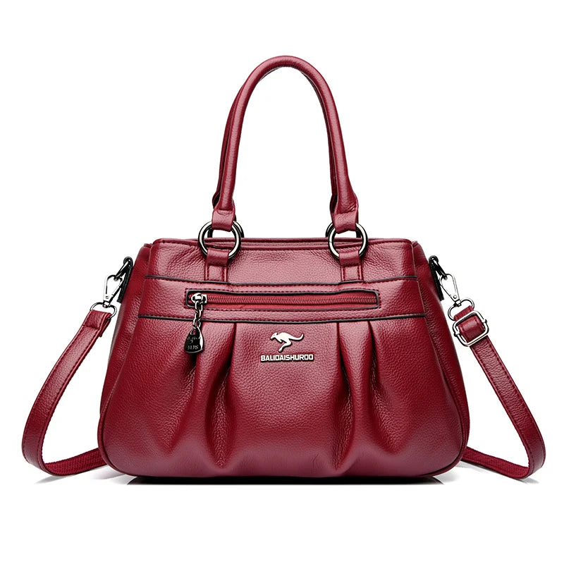 Luxury Women's Brand Designer Shoulder Bags Large Capacity Solid Color Handbags High Quality Leather Crossbody Bag Shopping Bags