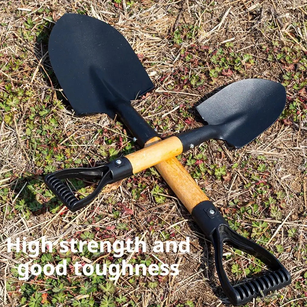 36cm Garden Shovel WIth Wooden Handle Stainless Steel Mini Planting Digging Practical Tool Flower Vegetable Children Adult Toy