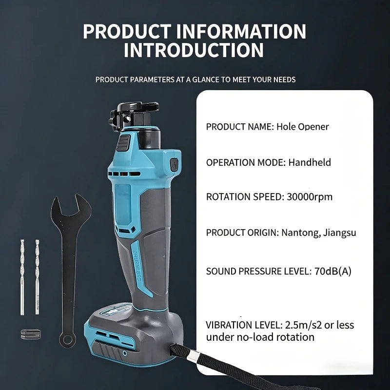 Woodworking 3 Speed Electric Drywall Cut Out Tool Cutting Brushless Rotary Saw Sheetrock Tool For Dewalt Makita Battery 30000RPM